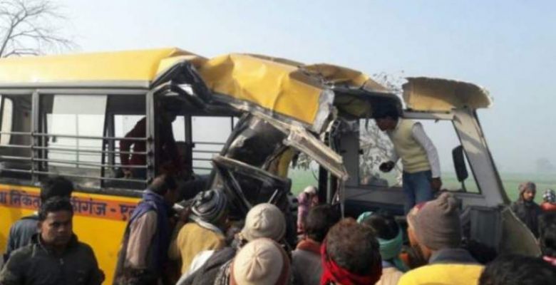 India school bus crash kills at least 15 children