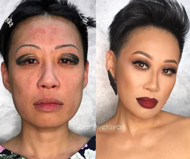 Before and After Photos Showing the Transformative Power of Makeup