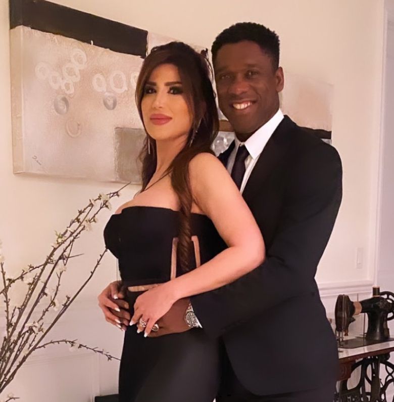 Football superstar Clarence Seedorf and Sophia Makramati in Monaco