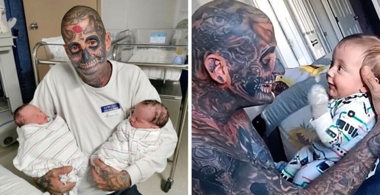 Man Criticized For Being A Terrible Dad Because of His Tattoos