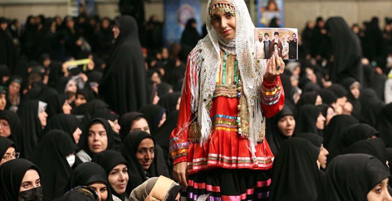 Different groups of women meeting with Khamenei