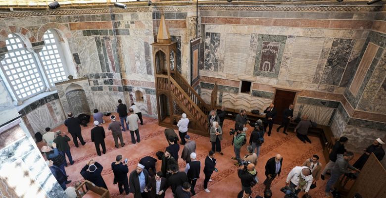 Kariye Mosque, restored after presidential decree, reopens for prayers