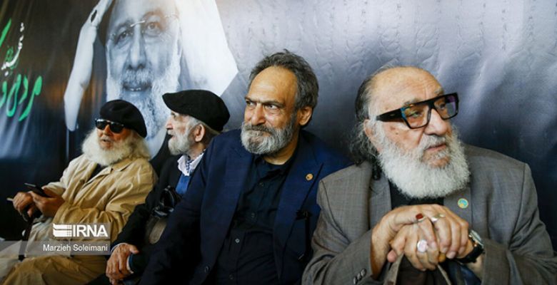 Pro-government artists at the Raisi memorial ceremony