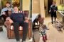 Arnold Schwarzenegger spends time with his grandkids as they explore the livestock in his luxurious home